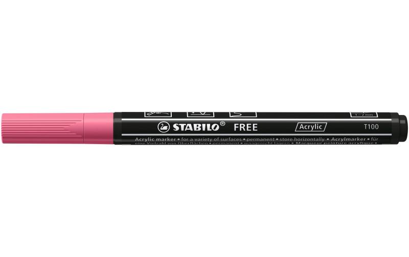 STABILO FREE Acrylic T100 pink