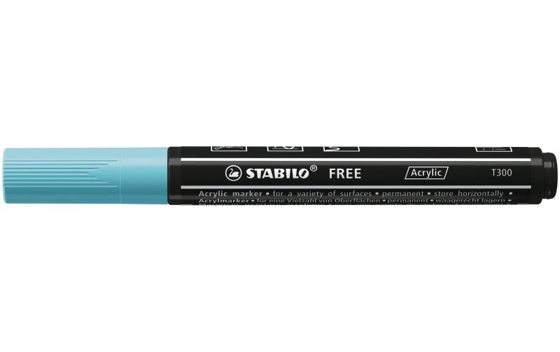 STABILO FREE Acrylic T300 eisblau
