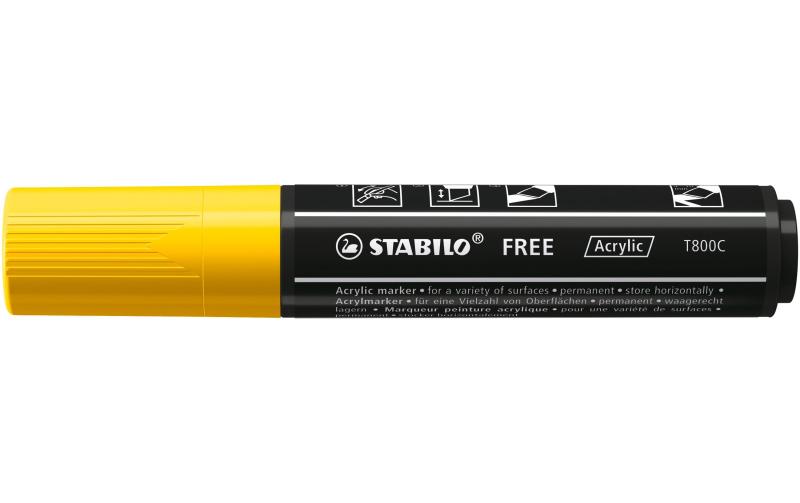 STABILO FREE Acrylic T800C gelb
