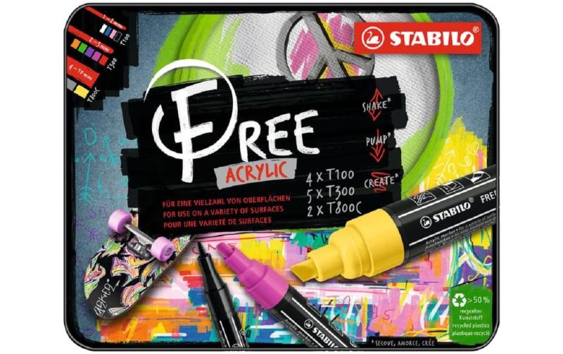 STABILO FREE Acrylic Start.Kit. 11Etui