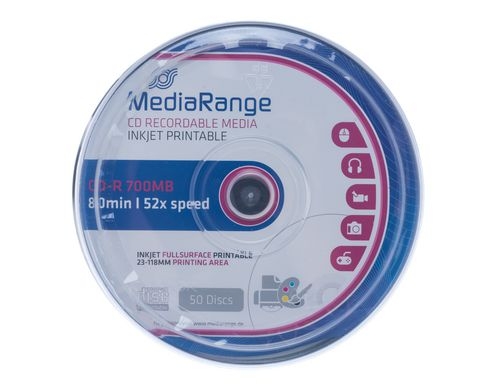 Mediarange CD-R 52x 80Min/700MB 50-Spindel