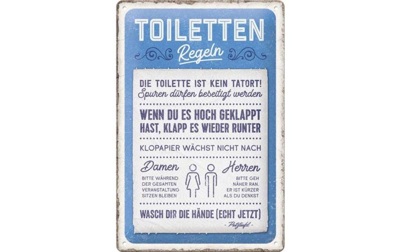 Nostalgic Art Schild Toiletten-Regeln