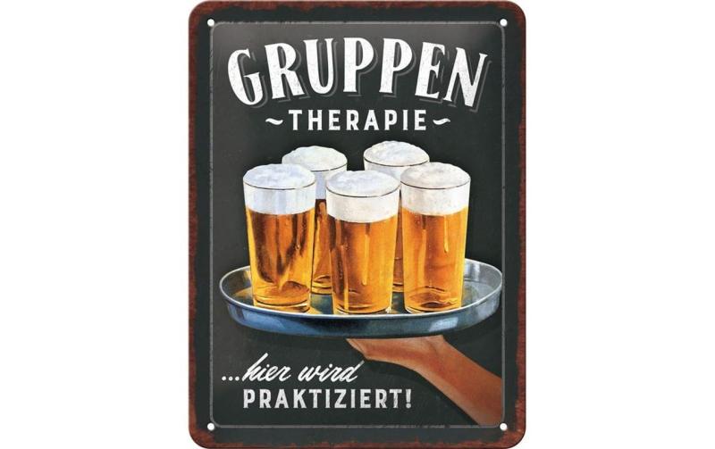 Nostalgic Art Schild Gruppentherapie Bier