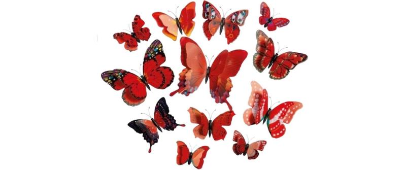 Dekomat Schmetterlinge, Rot