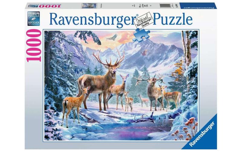 Puzzle Rehe und Hirsche im Winter
