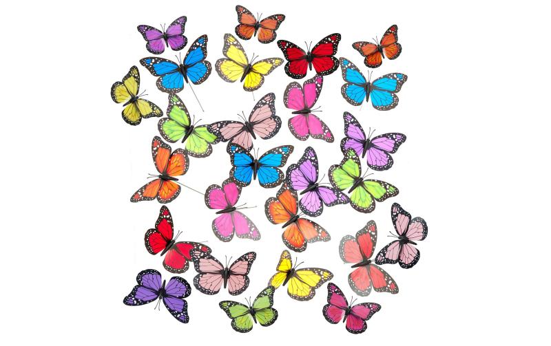 relaxdays Gartenstecker Schmetterlinge