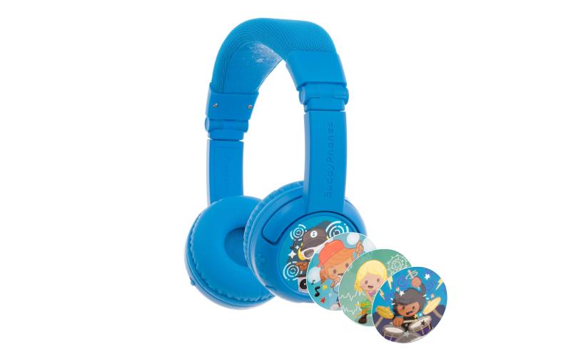 BuddyPhones Play+ Bluetooth-Kopfhörer blau