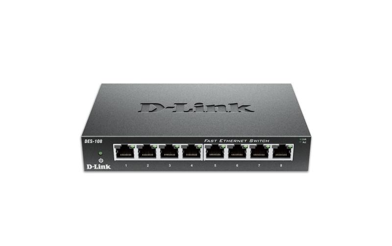 D-Link DES-108/E: 8Port Switch, 100Mbps