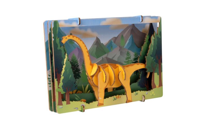 3D Wooden Puzzle - Brontosaurus