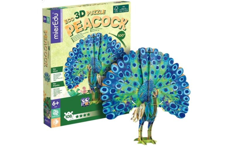 Eco 3D Puzzle - Der Pfau