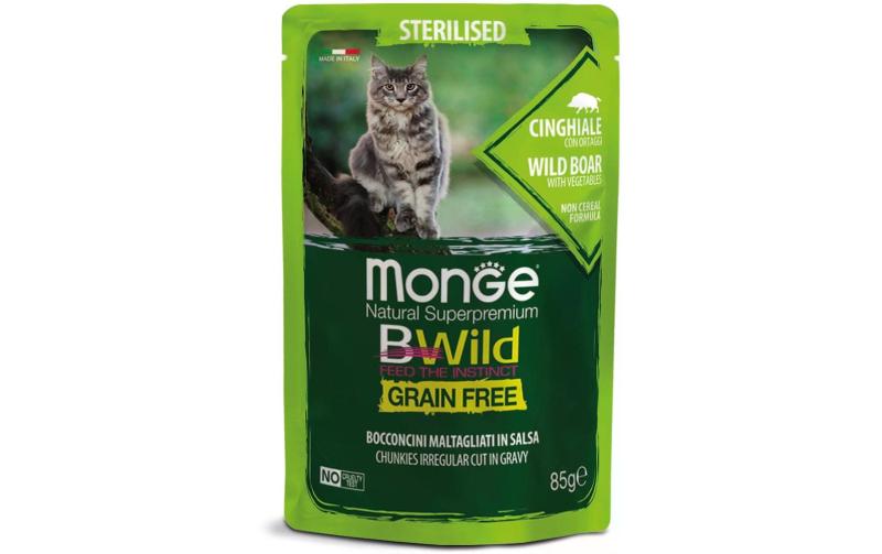 Monge Cat Bwild GF Sterilised Boar 85g