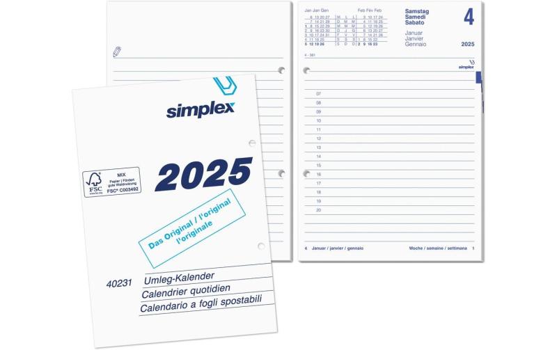 SIMPLEX Pultkalender 2025