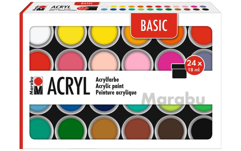 Marabu Acrylfarbe Set Basic