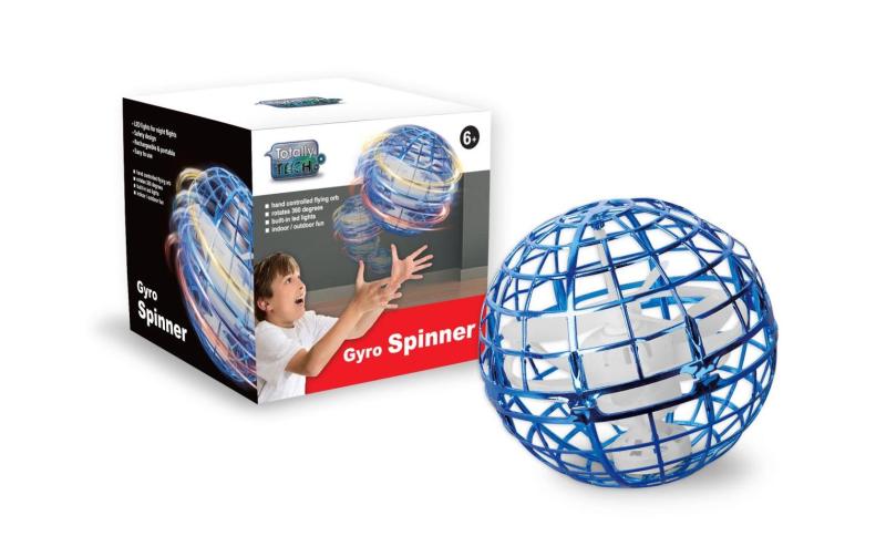 Totally Tech Gyro Spinner Flying Ball blau