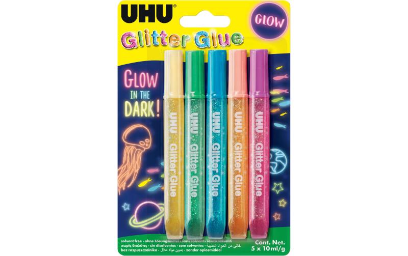 UHU Bastelkleber Glitter Glue Glow