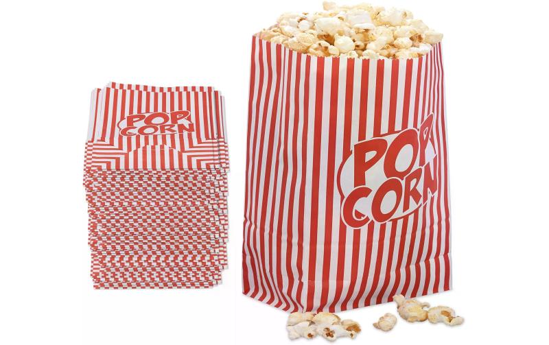 relaxdays Popcorntüten Retro 48er Set