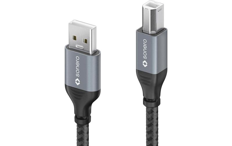 Sonero USB-A - USB-B Kabel, 5.0m