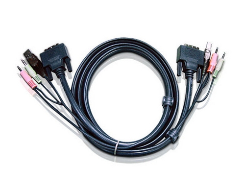 Aten 2L-7D02UD: USB-DVI Dual KVM-Kabel 1.8M
