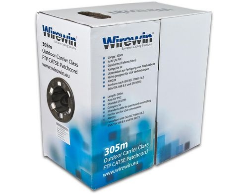 Wirewin Patchkabel: F/UTP, 305m, Outdoor