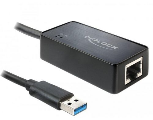 Delock: USB3.0 zu LAN Adapter, schwarz