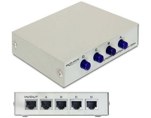 Delock LAN Switchbox 4Port manuell