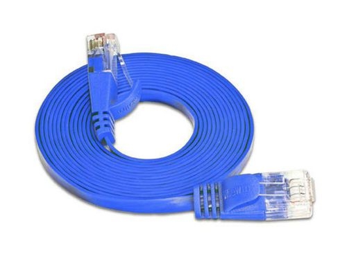 Wirewin Slim Patchkabel: UTP, 0.10m, blau