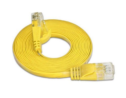 Wirewin Slim Patchkabel: UTP, 0.25m, gelb