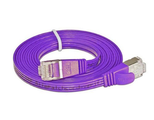 Wirewin Slim Patchkabel: STP, 0.10m,violett