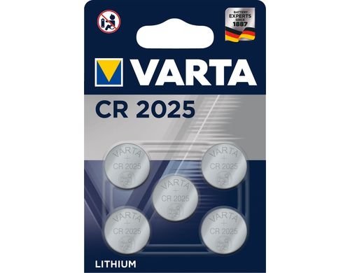 VARTA Knopfzelle CR2025, 3V, 5Stk