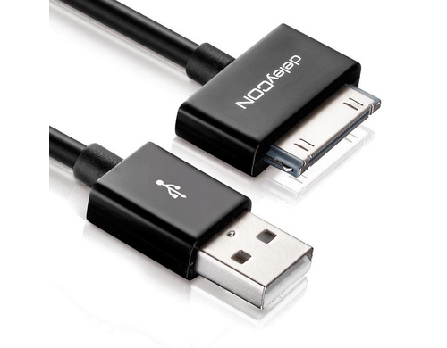DeleyCON 30Pin Dock-USB Kabel 50cm, schwarz