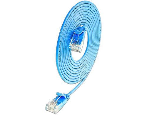 Wirewin Slim Patchkabel: UTP, 7.5m, blau
