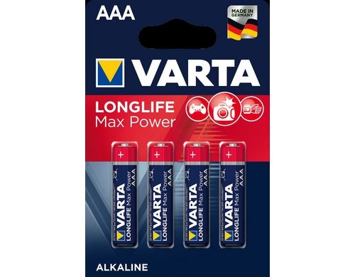 VARTA Longlife Max Power AAA, 1.5V, 4Stk