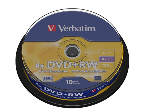 Verbatim DVD+RW 4.7GB, 4x,10er Spindel