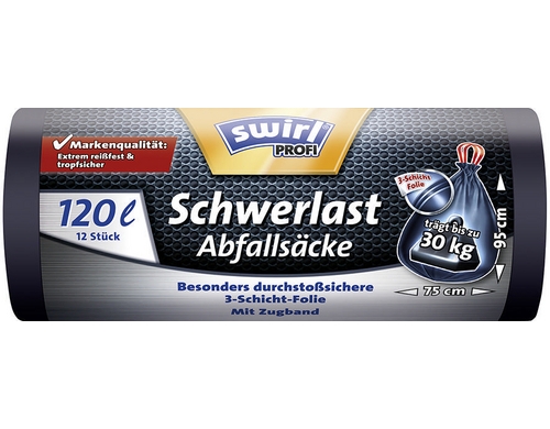 Swirl Schwerlast-Abfallsäcke 120 Liter