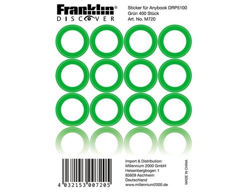 Franklin Sticker grün für AnyBook DRP-5100