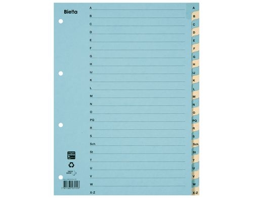 Biella Register Karton A4 A-Z, 4Loch