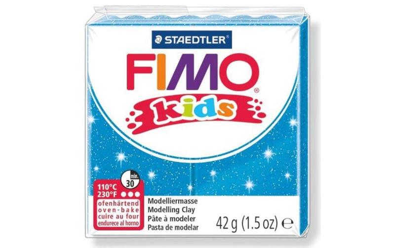 FIMO kids Modelliermasse Glitter blau