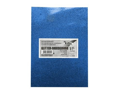 Folia Moosgummi Glitter königsblau