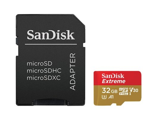SanDisk microSDHC Card 32GB Extreme UHS U3