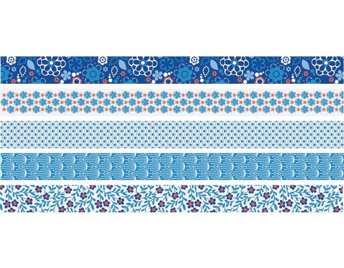 Heyda Washi Tape Blumen mini blau