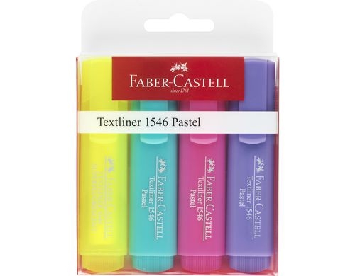 FABER-CASTELL Textmarker Pastell 4er pack