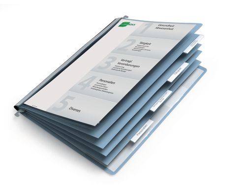 Durable 5fach-Hefter mit blauem Hintergrund
