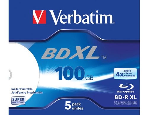 Verbatim BD-R 4x Single Layer 100GB 5-Pck.