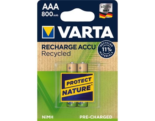 VARTA Akku AAA Recycled AAA 800mAh 2er-Pack