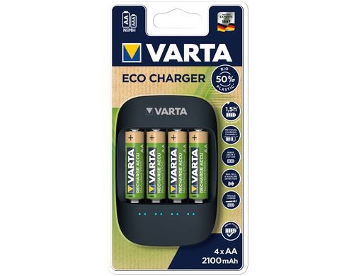 VARTA Eco Charger inkl. 4x 56816 AA 2100mAh
