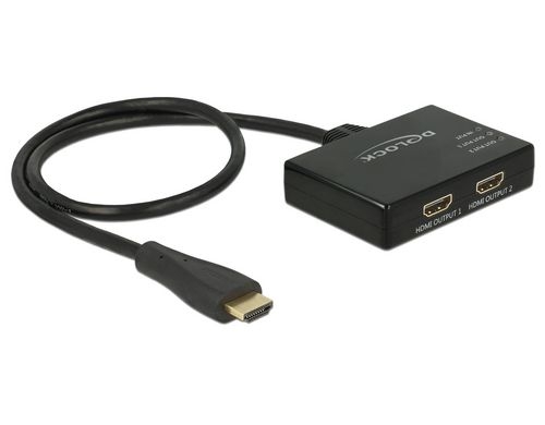 Delock Monitorsplitter HDMI/St - 2x HDMI/Bu