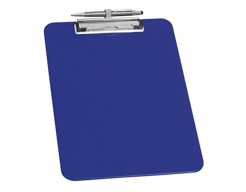 WEDO Klemmbrett A4 mit Stifthalter blau