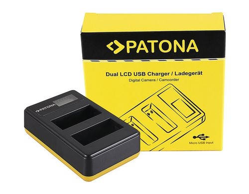 PATONA Dual LCD USB Ladegerät Canon LP-E8
