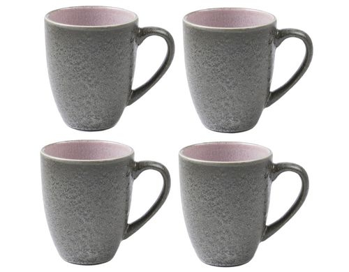 Bitz Kaffeetasse 30cl grau/rosa