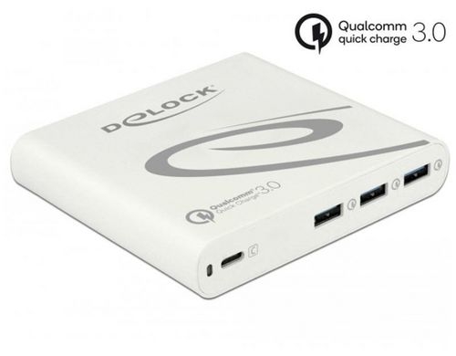 Delock Ladegerät 1x USB-C PD+3x USB-A QC